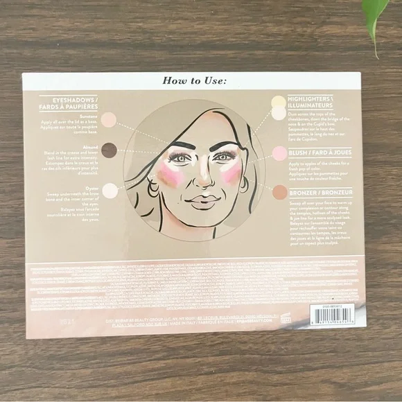 NWOT Laura Geller Baked Full Face Basics Palette Makeup Box Pink and Gold - Picture 2 of 6